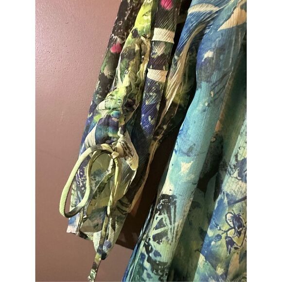 One World Green 3/4 Sleeve Lightweight Stretch Neck Size Petite Medium - Picture 7 of 14